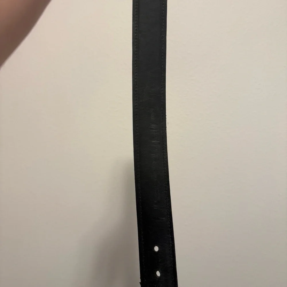 Columbia Mens Black Belt Silver-Toned Buckle Size XL Business Casual